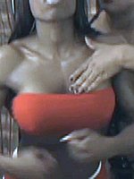 super hot ebony female bodybuilder mistress treasure in ripped contest shape